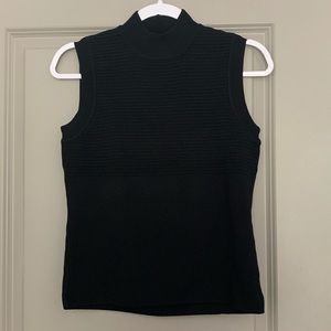 Petite Black Turtleneck Top